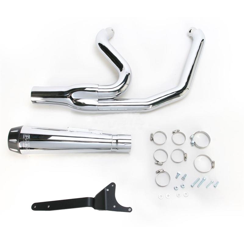 BASSANI XHAUST Road Rage 2:1 Exhaust - Short - FXR '84-'00 -Chrome 1FXR2 - PartsOutlet.com.au