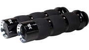 KHROME WERKS Grips - Turbine - Air Cushion - TBW - Black 500130 - PartsOutlet.com.au