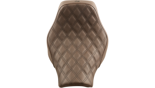 SADDLEMEN Renegade Seat - Lattice Stitched - Brown - 18+ Softail Deluxe/Heritage Classic 818-33-002BLS - PartsOutlet.com.au