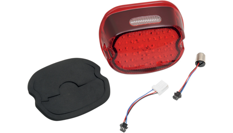 DRAG SPECIALTIES Taillight - Top Tag Light - Harley-Davidson 1999-2023 - Red L24-0436CRLED - PartsOutlet.com.au