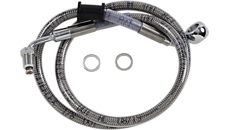 DRAG SPECIALTIES Brake Line - +6" - Stainless Steel - '18-'23 Softail - 618604-6