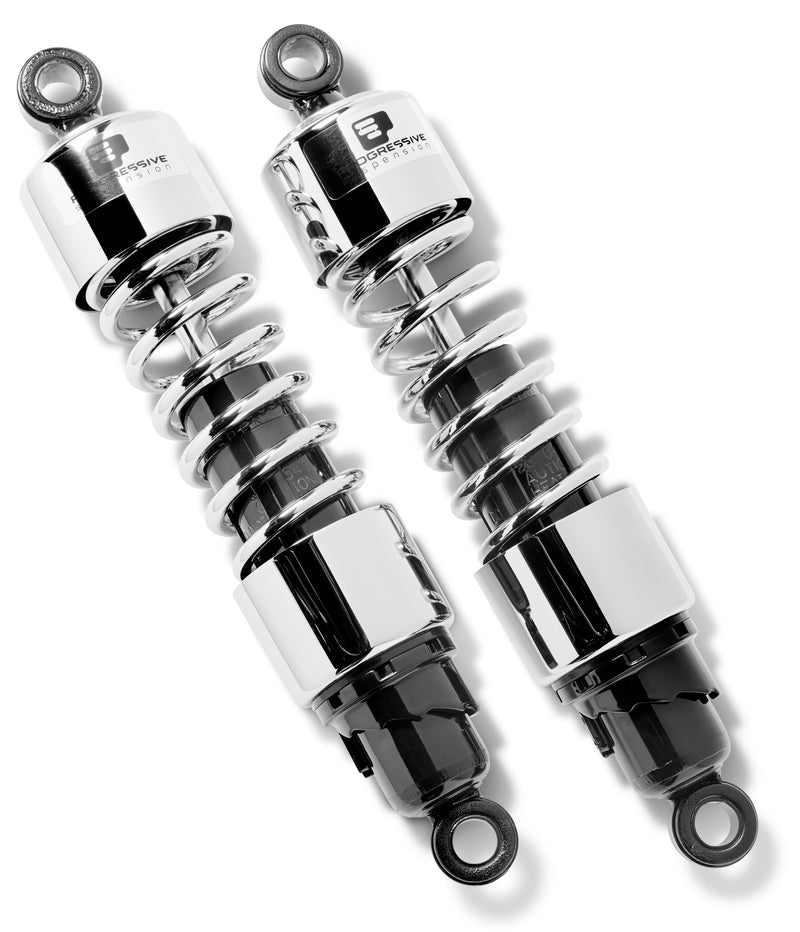 PROGRESSIVE SUSPENSION 412 Series Shock - 12.5" - Standard - Chrome - Harley-Davidson '06-'25 - FLH/T - 412-4071C
