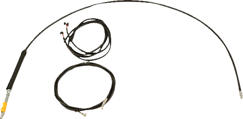 LA CHOPPERS Cable Kit - 12" - 14" Handlebars - Black - Touring '17-'20 - LA-8060KT3-13B