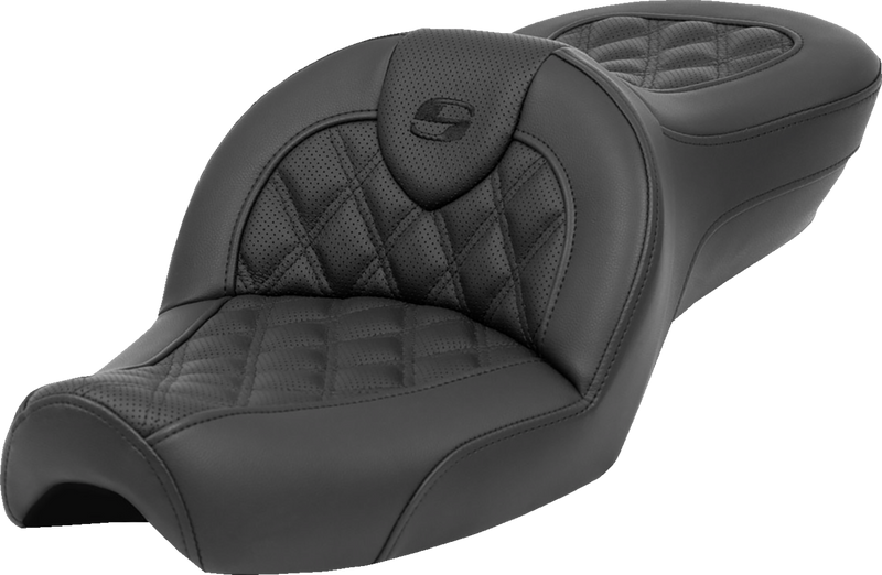 SADDLEMEN Roadsofa Seat - without Backrest - Lattice Stitch - XL '79-'03 879-03-182 - PartsOutlet.com.au