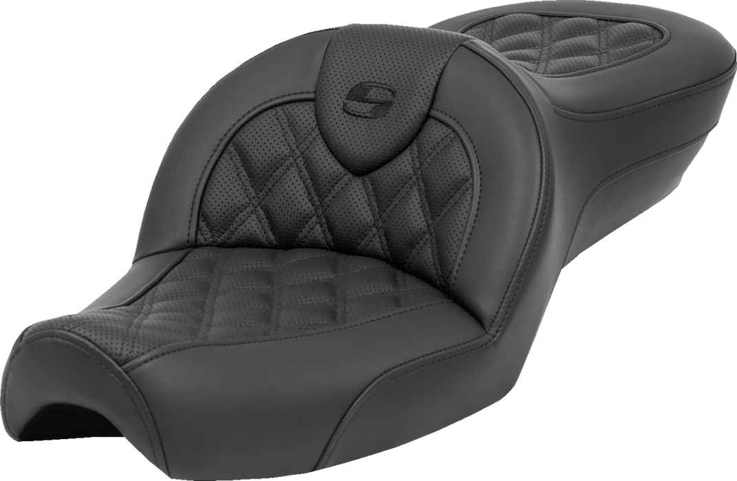 SADDLEMEN Roadsofa Seat - without Backrest - Lattice Stitch - XL '79-'03 879-03-182 - PartsOutlet.com.au