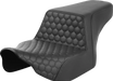 SADDLEMEN Step-Up Seat - Front Honeycomb - Black Stitching - FL '23-'24 823-07-17700 - PartsOutlet.com.au