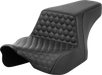 SADDLEMEN Step-Up Seat - Front Honeycomb - Gray Stitching - FL '23-'24 823-07-17702 - PartsOutlet.com.au