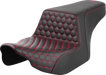 SADDLEMEN Step-Up Seat - Front Honeycomb - Red Stitching - FL '23-'24 823-07-17704 - PartsOutlet.com.au