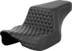 SADDLEMEN Step-Up Seat - Front Honeycomb - Silver Stitching - FL '23-'24 823-07-17705 - PartsOutlet.com.au