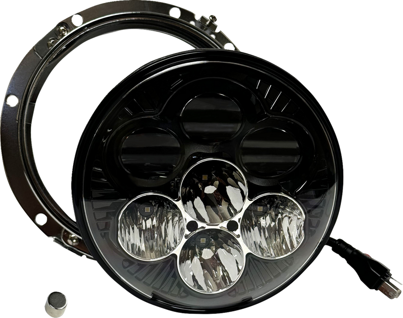 CUSTOM DYNAMICS Headlight - Shark Demon? - LED - Color Changing SD2-7-13