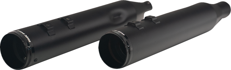 KHROME WERKS 4-1/2" HP-Plus Slip-On Mufflers with Race Tip - Matte Black - FL '17-'25 - 202940