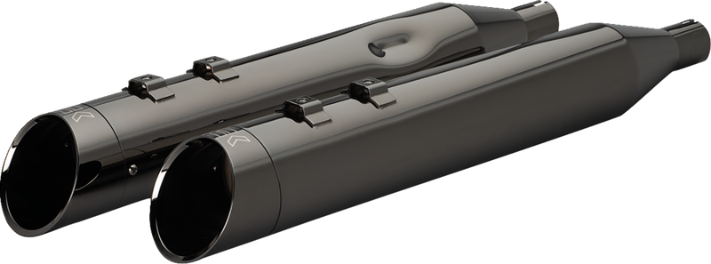 KHROME WERKS 4-1/2" HP-Plus Slip-On Mufflers with Eclipse Edge Tip - Eclipse - M8 '17-'24 -  201935