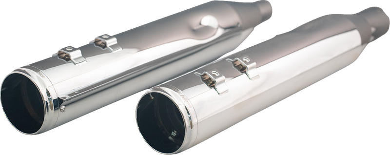 KHROME WERKS 4-1/2" HP-Plus Slip-On Mufflers with Race Tip - Chrome - M8 '17-'24 - 202935