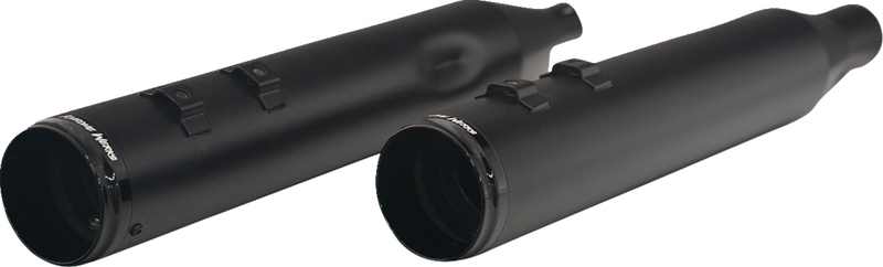 KHROME WERKS 4-1/2" HP-Plus Slip-On Mufflers with Race Tip - Matte Black - Twin Cam '95-'16 - 202920