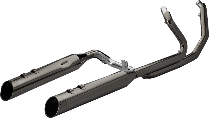 KHROME WERKS 2-into-2 Dominator M8 Exhaust System with 4-1/2" Mufflers - Eclipse with Edge Tip - M8 FL '17-'24 - 201525