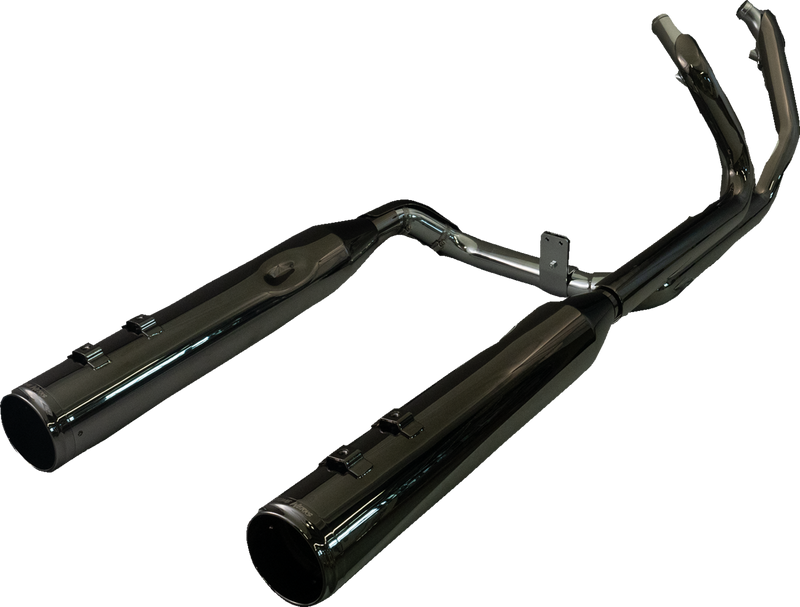 KHROME WERKS 2-into-2 Dominator M8 Exhaust System with 4-1/2" Mufflers - Eclipse with Race Tip - M8 FL '17-'24 - 201130