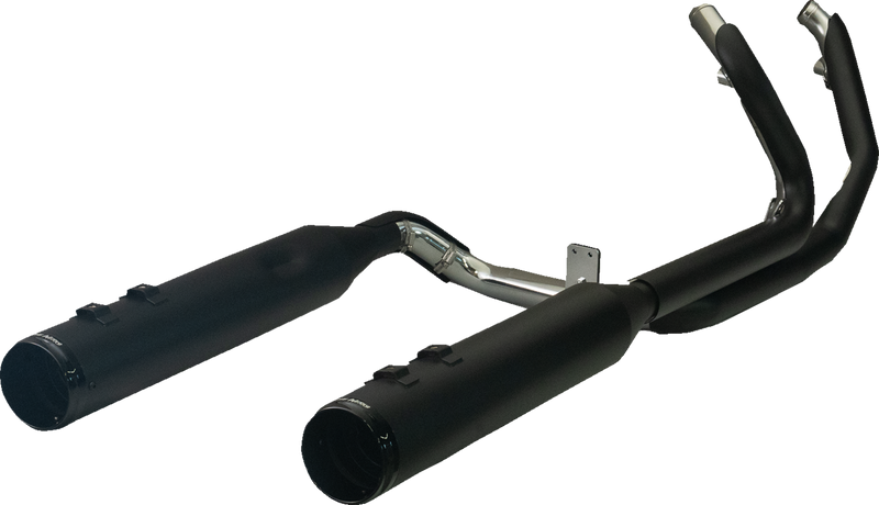 KHROME WERKS 2-into-2 Dominator Exhaust System with 4-1/2" Mufflers - Black with Race Tip - Twin Cam '09-'16 - 200150