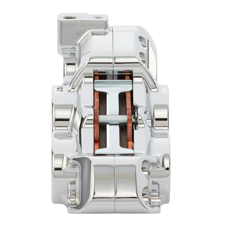 ARLEN NESS REAR 4-PISTON BRAKE CALIPERS, CHROME - 11.8" - '08-'22 FLT - 02-304