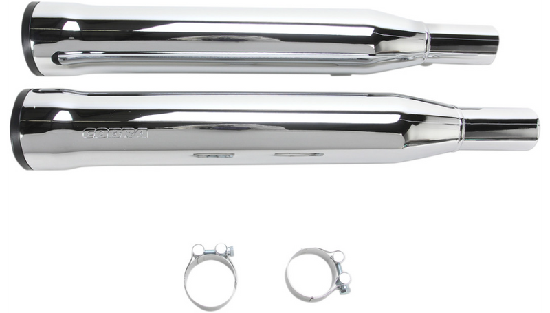 COBRA 3" RPT Mufflers for '07-'13 XL - Chrome - 6080