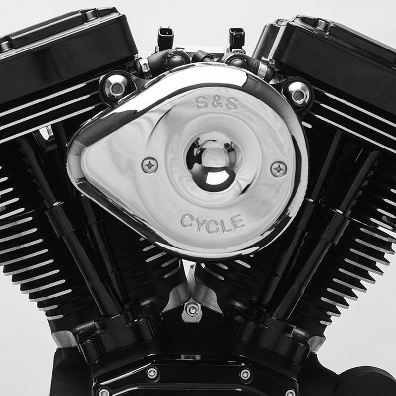 S&S CYCLE Stealth Air Cleaner Kit with Chrome Mini Teardrop Cover for 2008-2017 HD® Touring Models and 2016-2017 Softail®Models - 170-0437 - PartsOutlet.com.au