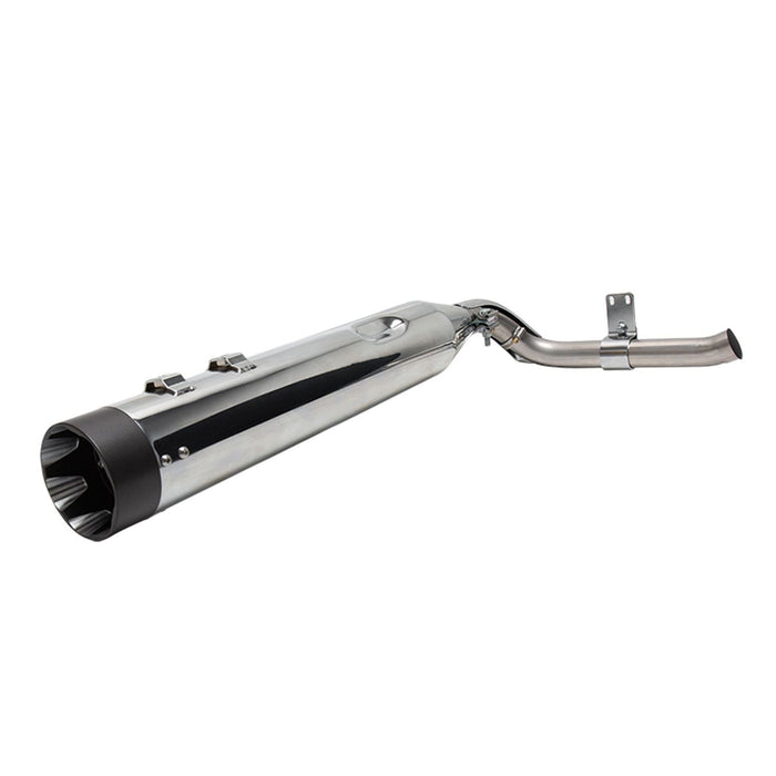 S&S CYCLE SHADOW PIPE for 2009–2021 TOURING MODELS with S&S SIDEWINDER® 2-1–Chrome - 550-0829 - PartsOutlet.com.au