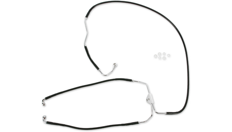 DRAG SPECIALTIES Brake Line - Lower Mid - ABS - Black - 54-1/2" / 16-5/8" - FL '09-'13 - 691183-BLK