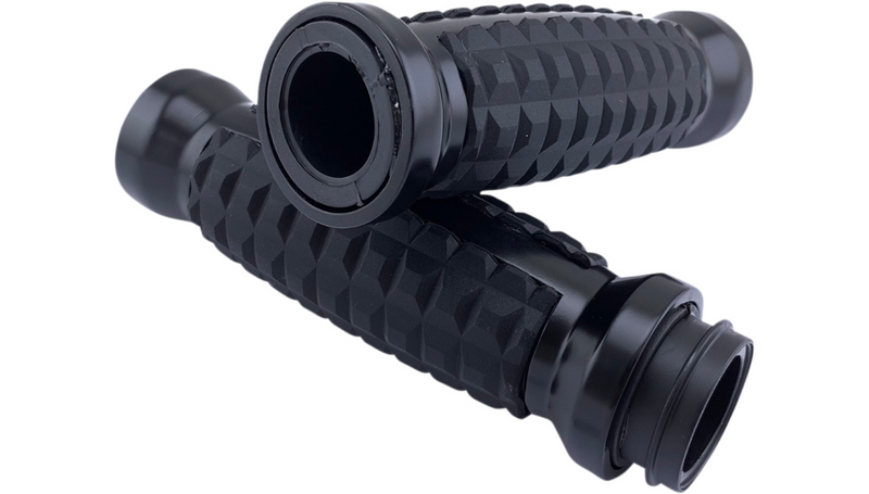 DRAG SPECIALTIES Grips - Grenade - TBW - Harley-Davidson 2008-2024 - Matte Black H17-05C6MBT - PartsOutlet.com.au