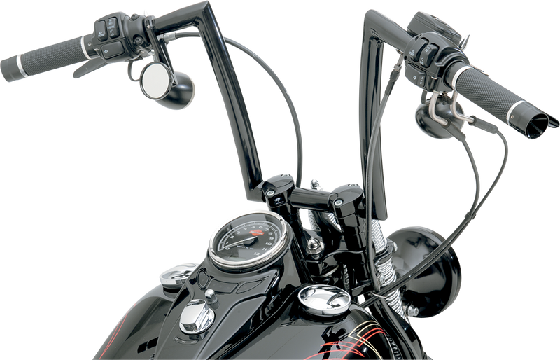 TODD'S CYCLE 1-1/4" Strip Handlebar - Springer - 12" Rise - Black 0601-2802