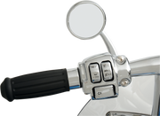 TODD'S CYCLE Mirror - Shooter - Side View - Round - Chrome - Left - Each SML-1