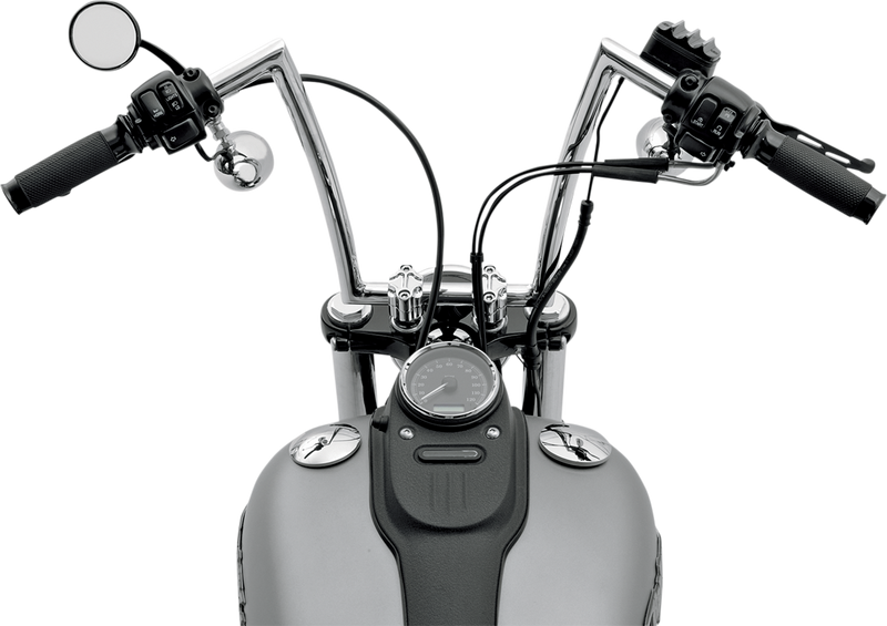 TODD'S CYCLE Mirror - Shooter - Side View - Round - Black - Left - Each SML-2