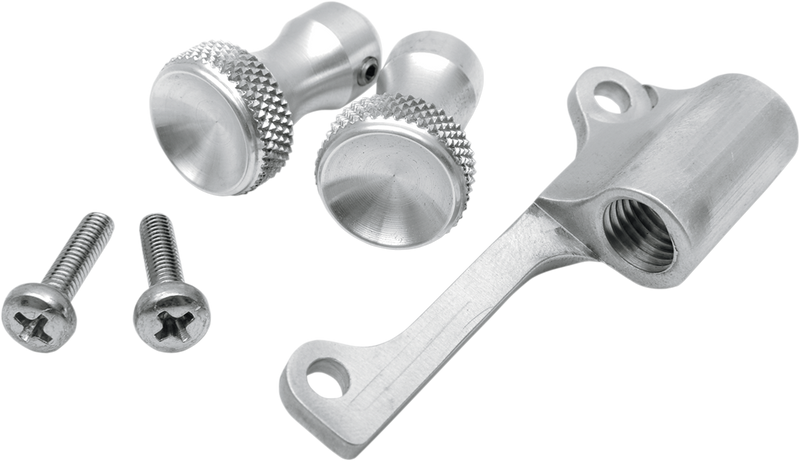 TODD'S CYCLE Enrichener Cable Relocation Bracket Kit with Knobs - Mikuni - Chrome TMK-1