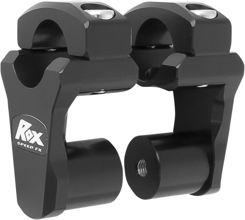 ROX SPEED FX Pivoting Handlebar Risers for 1-1/8" Bar Clamps - 2" - Black 1R-P2PPK