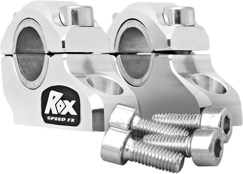 ROX SPEED FX Pro-Offset Elite Block Handlebar Risers - 1-1/4" - Chrome 3R-B12POE