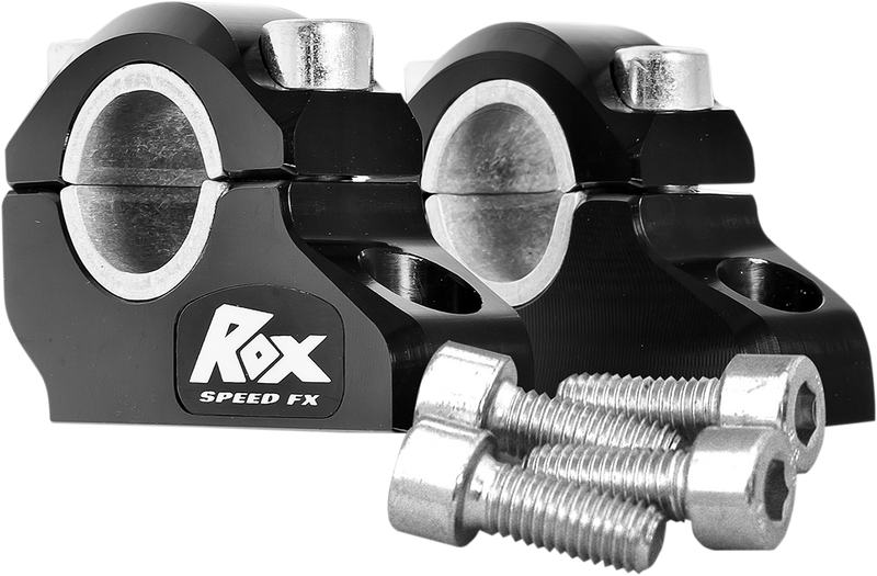 ROX SPEED FX Pro-Offset Elite Block Handlebar Risers - 1-1/4" - Black 3R-B12POEK