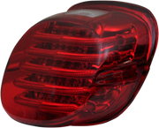 CUSTOM DYNAMICS Taillight - with Top License Plate Illumination Window - Red PB-TL-LPW-R