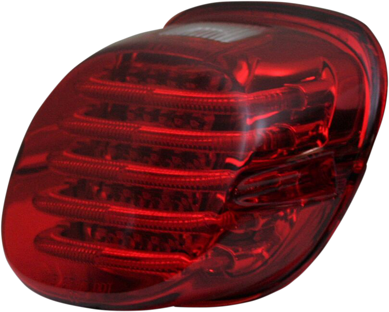 CUSTOM DYNAMICS Taillight - with Top License Plate Illumination Window - Red PB-TL-LPW-R