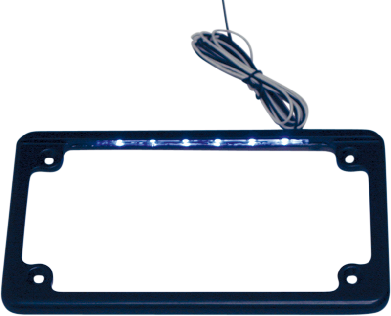 CUSTOM DYNAMICS LED License Plate Frame - Black LPF-HRZ-B-LP