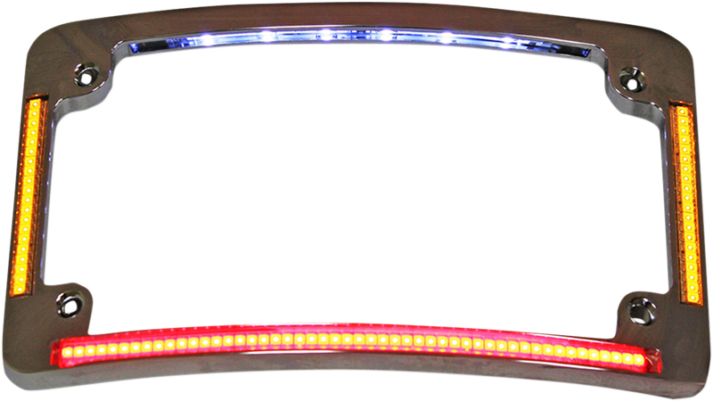 CUSTOM DYNAMICS License Plate Frame - Radius - Chrome TF05-C