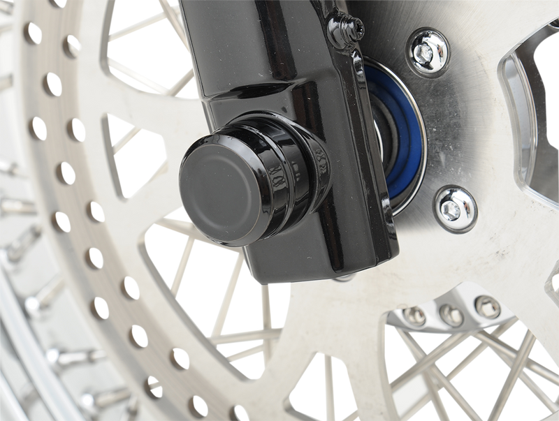 DRAG SPECIALTIES Axle Cap - Front - Black - '08-'21 XL - 0214-0831 - PartsOutlet.com.au