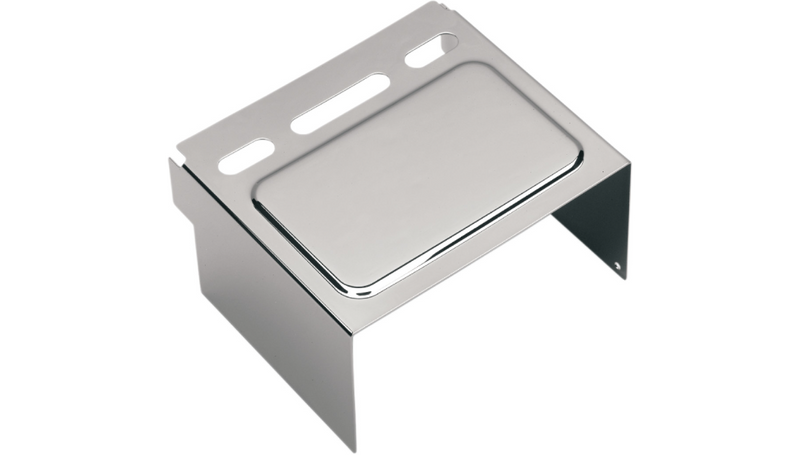 DRAG SPECIALTIES Battery Cover - Raised - Harley-Davidson 1971-1999 - Chrome 25-0028-BX44 - PartsOutlet.com.au