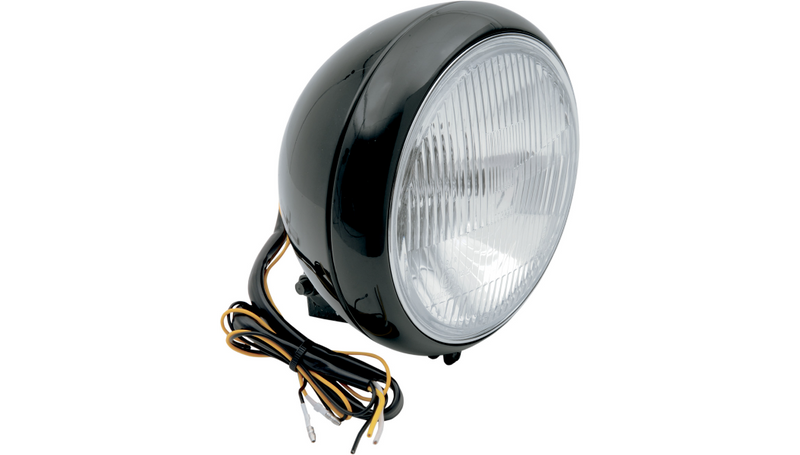 DRAG SPECIALTIES 7" Smooth Headlight - Black - FLST '86-'17 - L20-6084BE