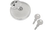 DRAG SPECIALTIES Non-Vented Skull Locking Gas Cap - Harley-Davidson '96-'23 - Chrome 03-0320AS-B - PartsOutlet.com.au