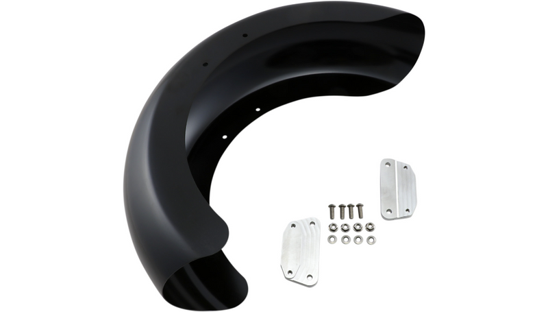 KLOCK WERKS Roller Fender Kit - w/ Satin Blocks - Steel - 18" - Softail '18-'25 - KWF-02-0543
