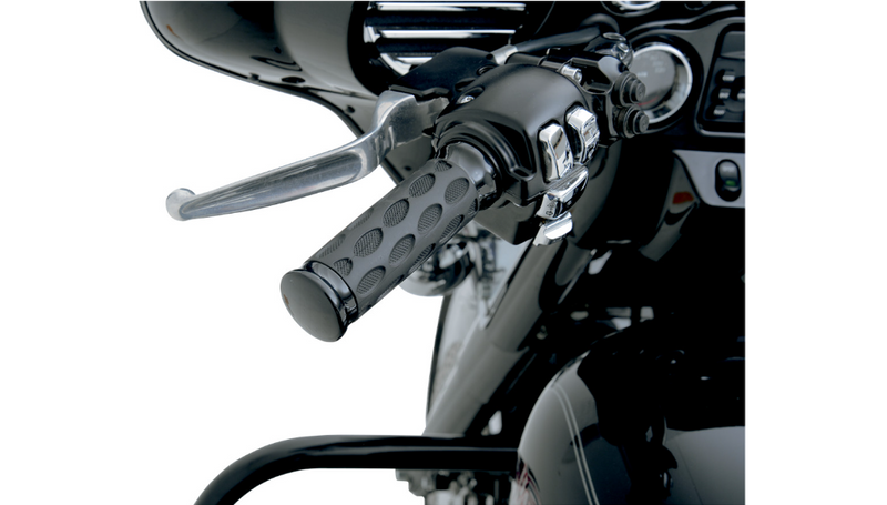 DRAG SPECIALTIES Grips - Hotop - Harley-Davidson 1980-2021 - Black/Rubber 0630-0774 - PartsOutlet.com.au