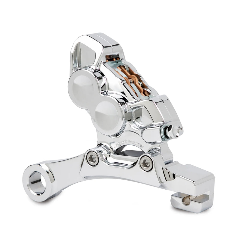 ARLEN NESS REAR 4-PISTON BRAKE CALIPERS, CHROME - 11.8" - '08-'17 FXD - 02-324