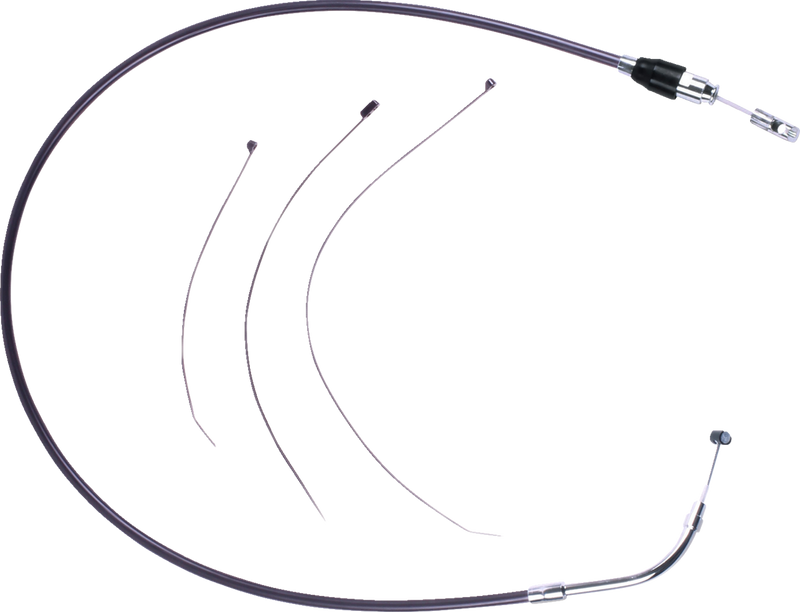 DRAG SPECIALTIES Quick Connect Clutch Cable - Upper - Black/Chrome 4323900HE