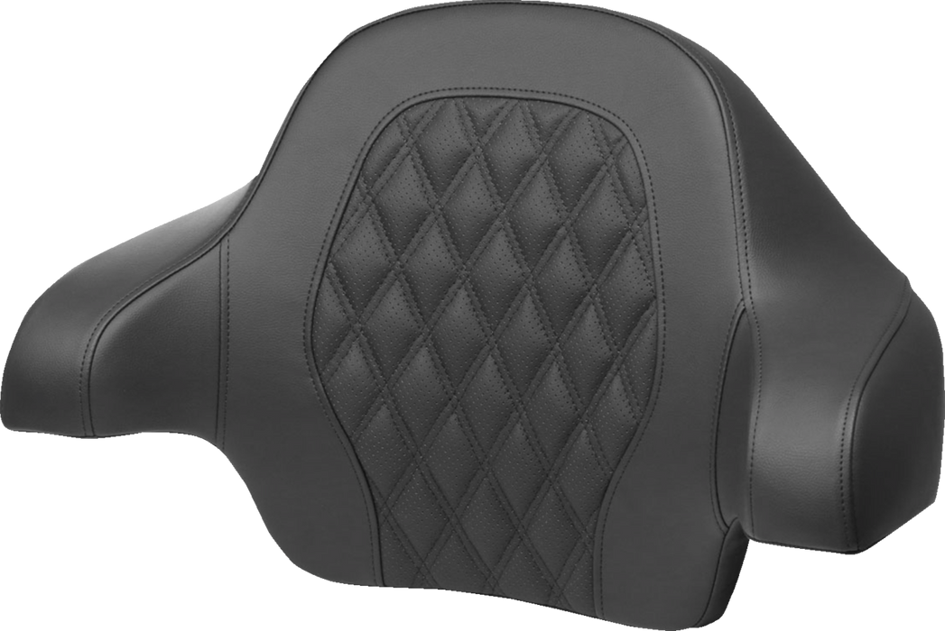 SADDLEMEN Tour-Pak Backrest Pad - Lattice Stitch - Blue Stitch - FL '14-'24 814-07-15001 - PartsOutlet.com.au