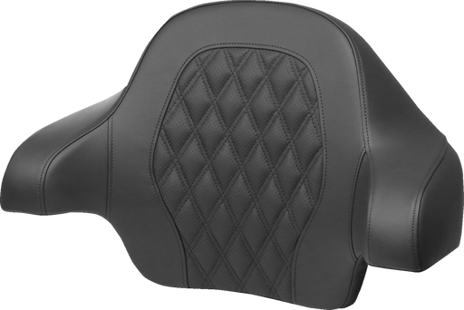 SADDLEMEN Tour-Pak Backrest Pad - Lattice Stitch - Blue Stitch - FL '14-'24 814-07-15001 - PartsOutlet.com.au