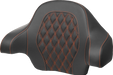 SADDLEMEN Tour-Pak Backrest Pad - Lattice Stitch - Orange Stitch - FL '14-'24 814-07-15003 - PartsOutlet.com.au