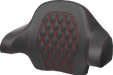 SADDLEMEN Tour-Pak Backrest Pad - Lattice Stitch - Red Stitch - FL '14-'24 814-07-15004 - PartsOutlet.com.au